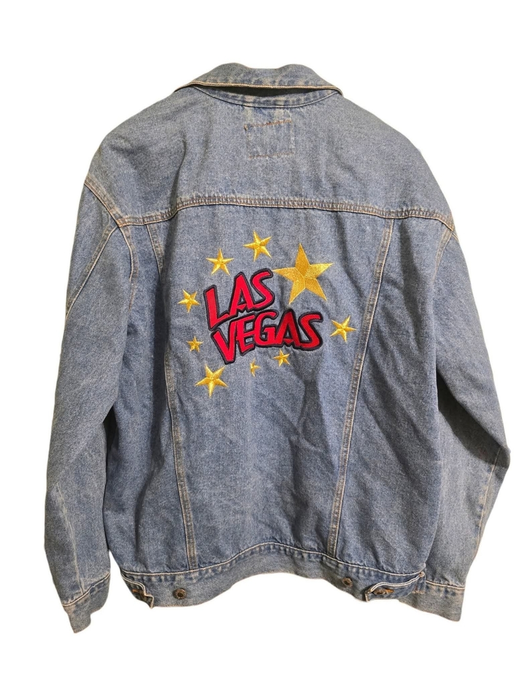 Vintage | Denim Jacket with Las Vegas Star Patch - Picture 1 of 4